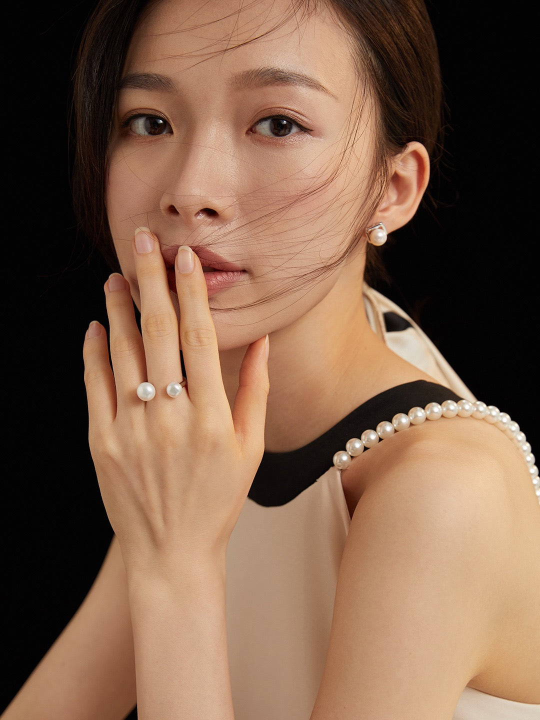 Serene Pearl Open Ring - Lia Atelier