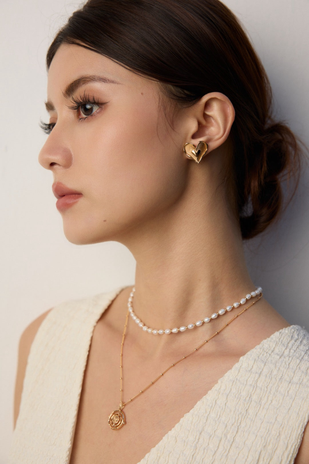 Radiance Heart Stud Earrings