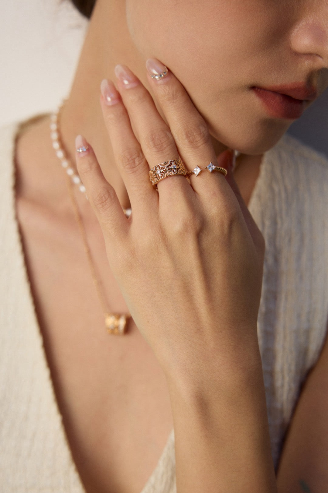 Byzantine Filigree Cuff Ring - Vintage Luxe Collection