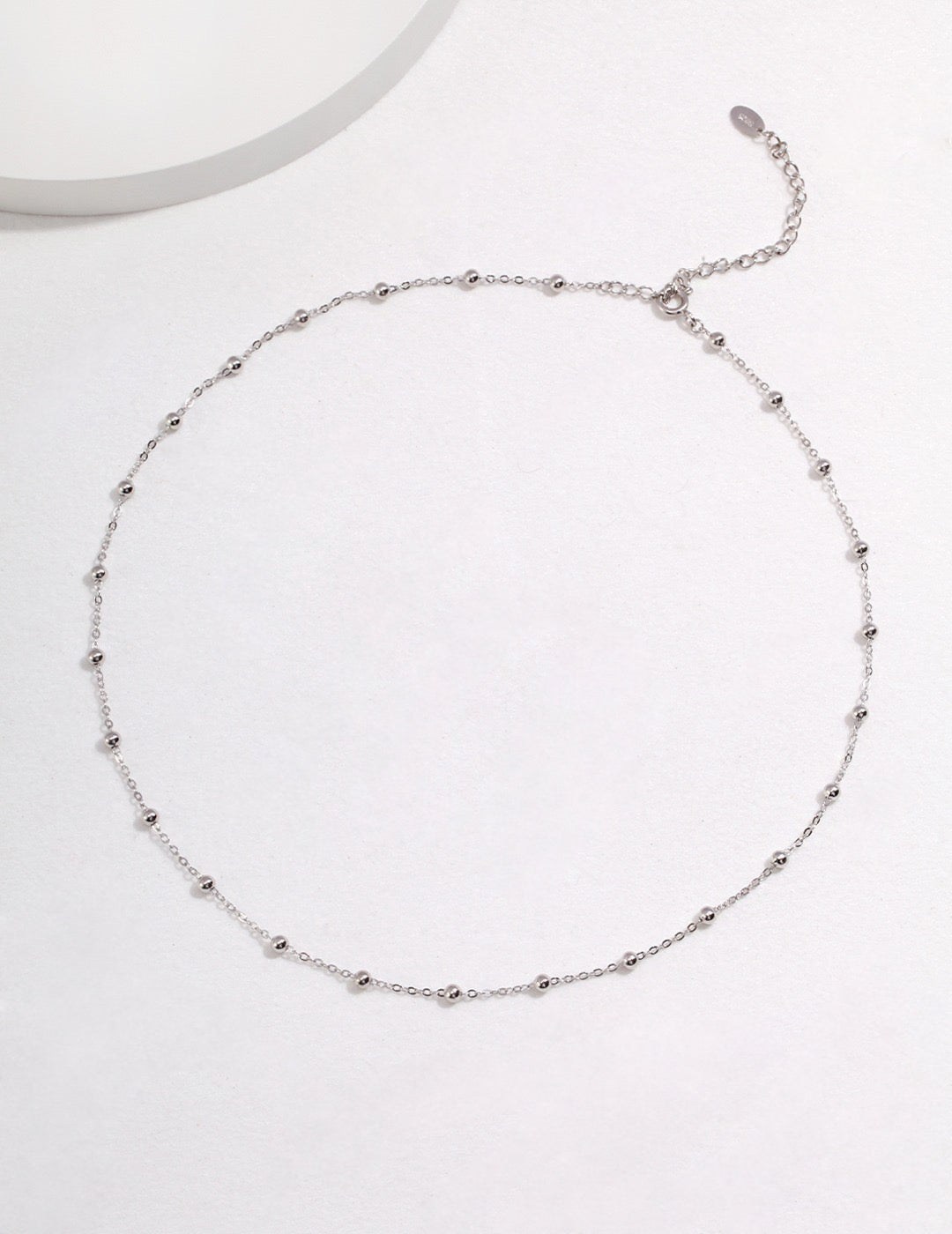 Gold Beaded Chain Necklace