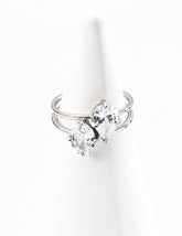 Twin Gleam Adjustable Ring