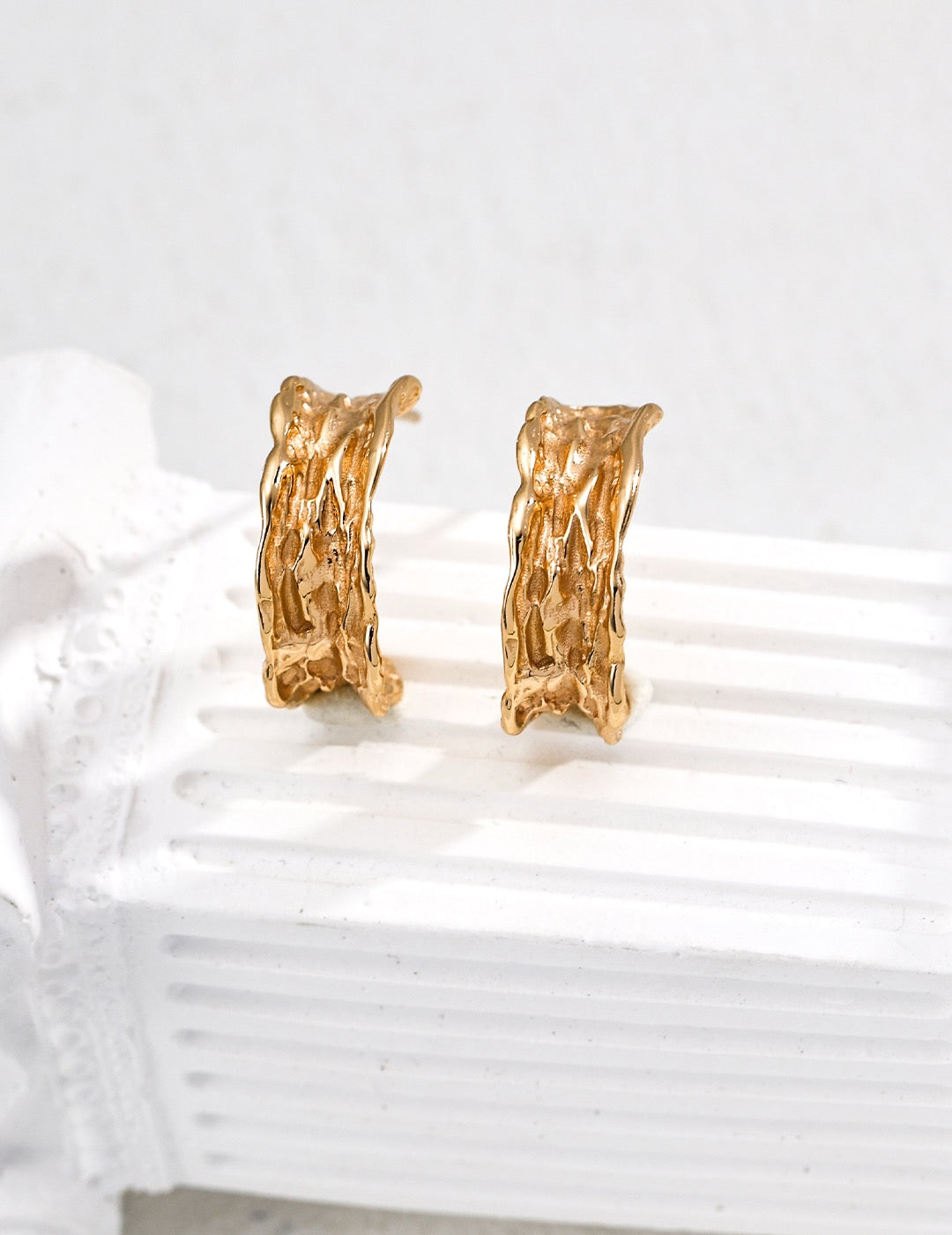 Textured Braided Hoop Earrings