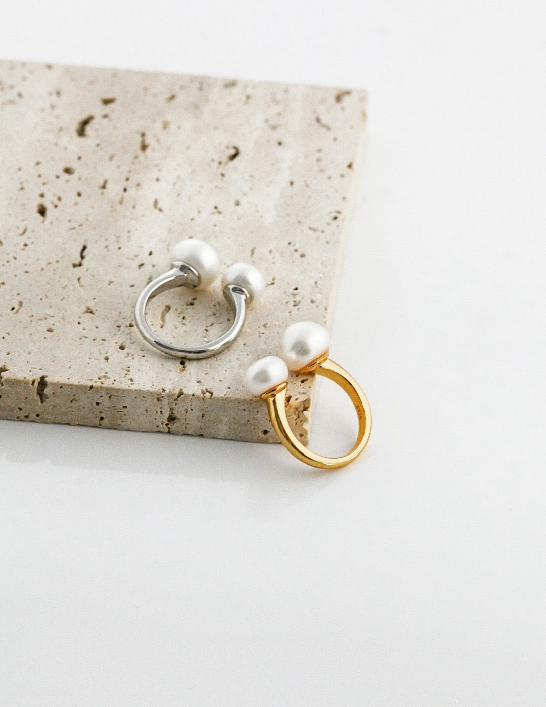 Serene Pearl Open Ring - Lia Atelier