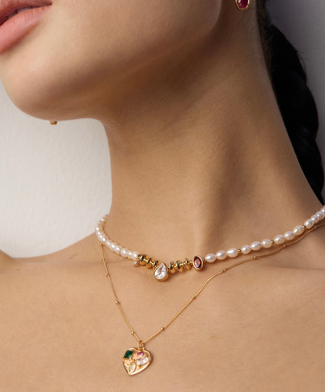 Gemstone Constellation Pearl Necklace