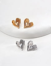 Radiance Heart Stud Earrings