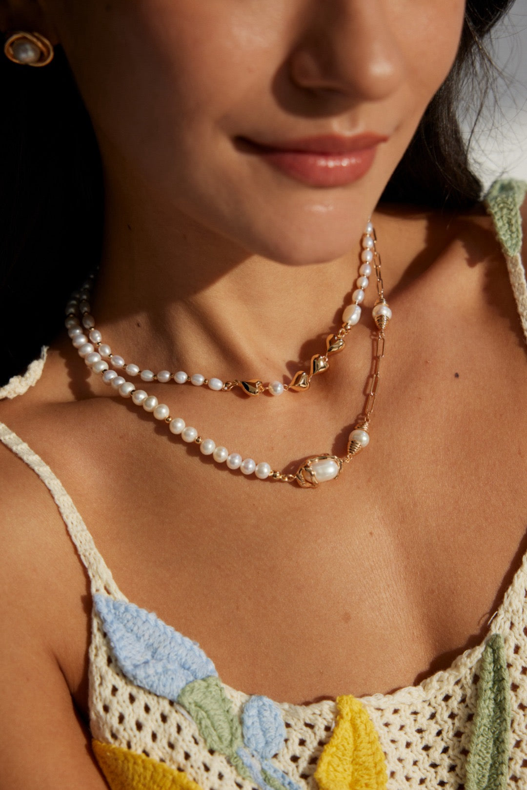 Heart Pearl Necklace