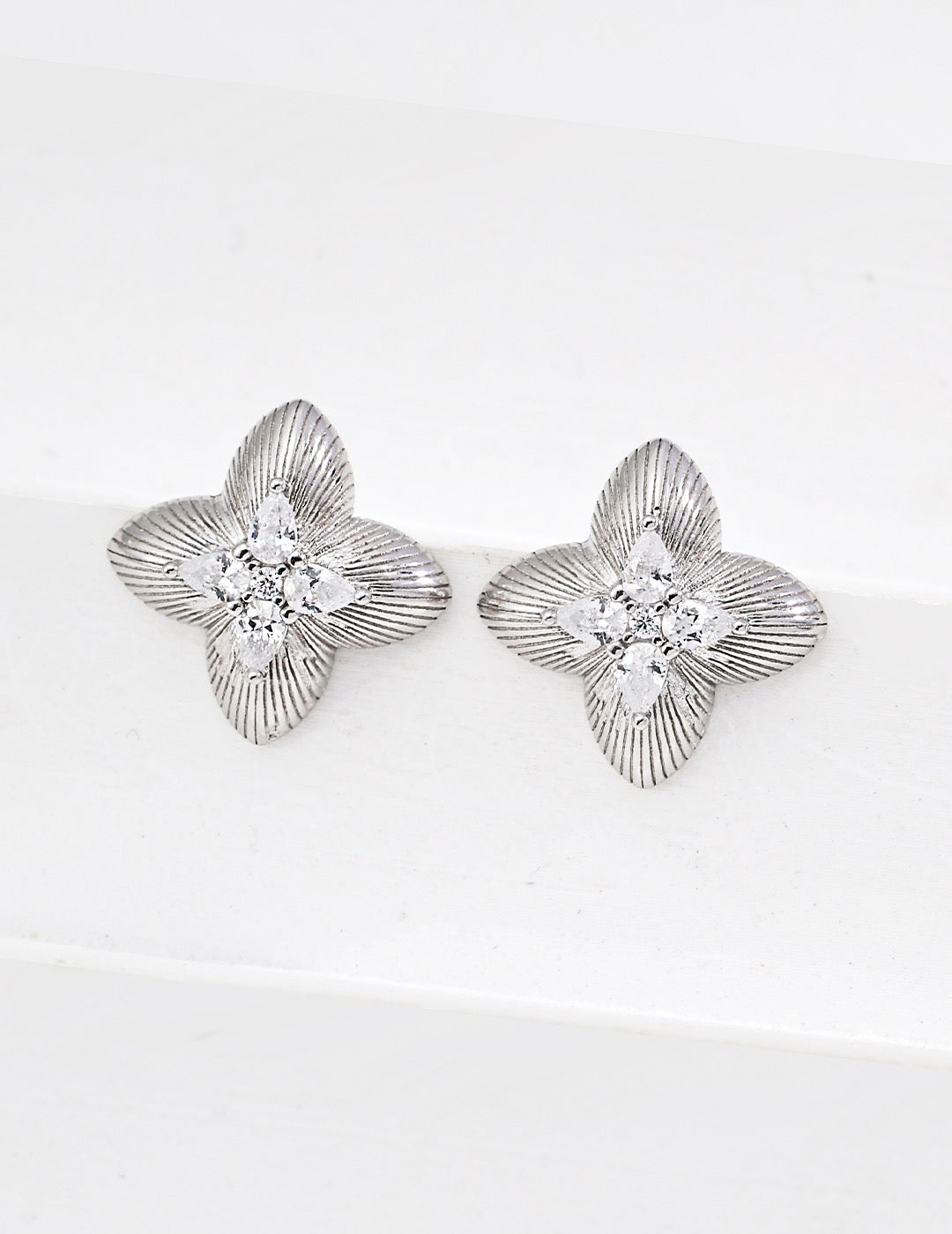 Textured Bloom Stud Earrings