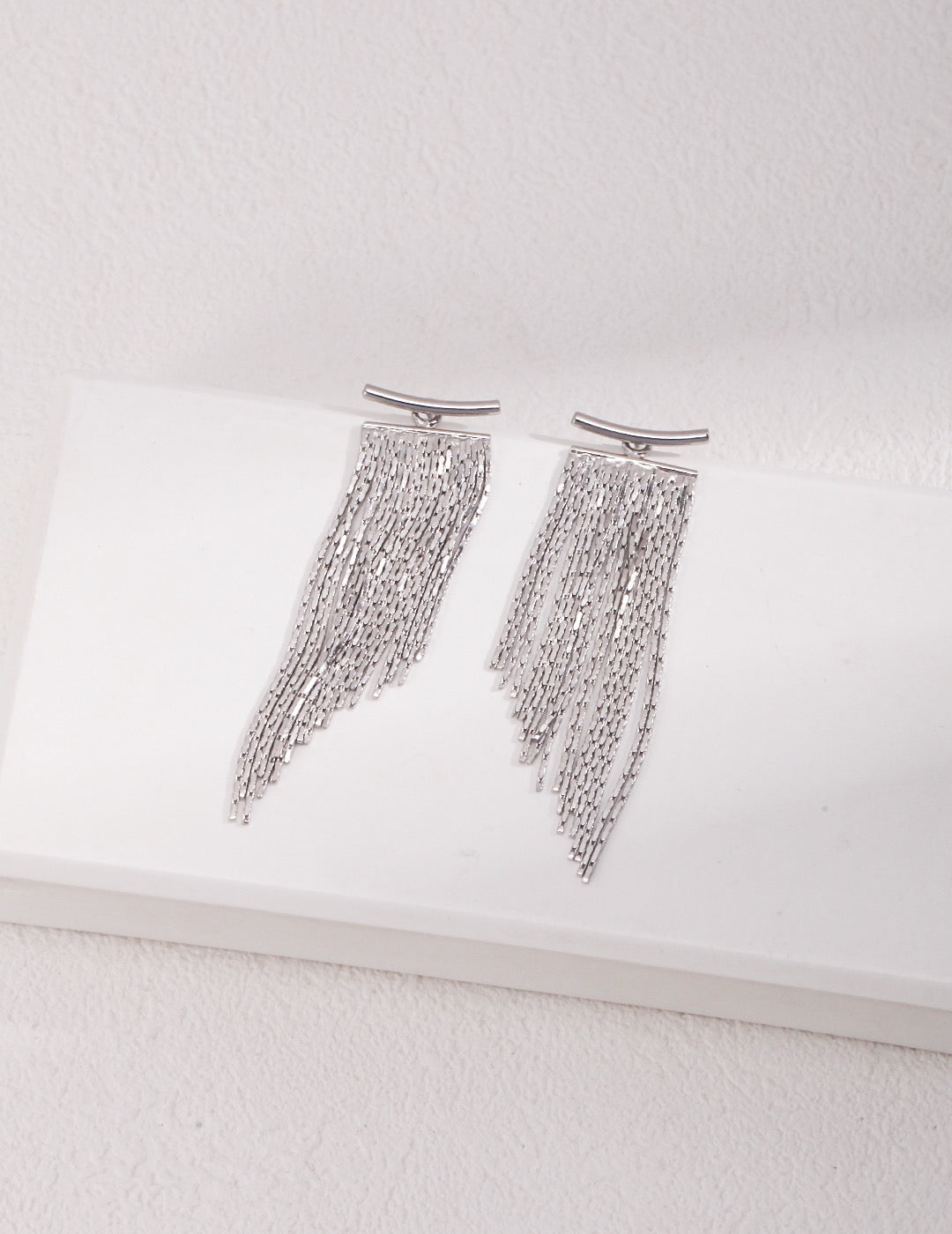 Luxe Chain Fringe Drop Earrings - Gold & Silver