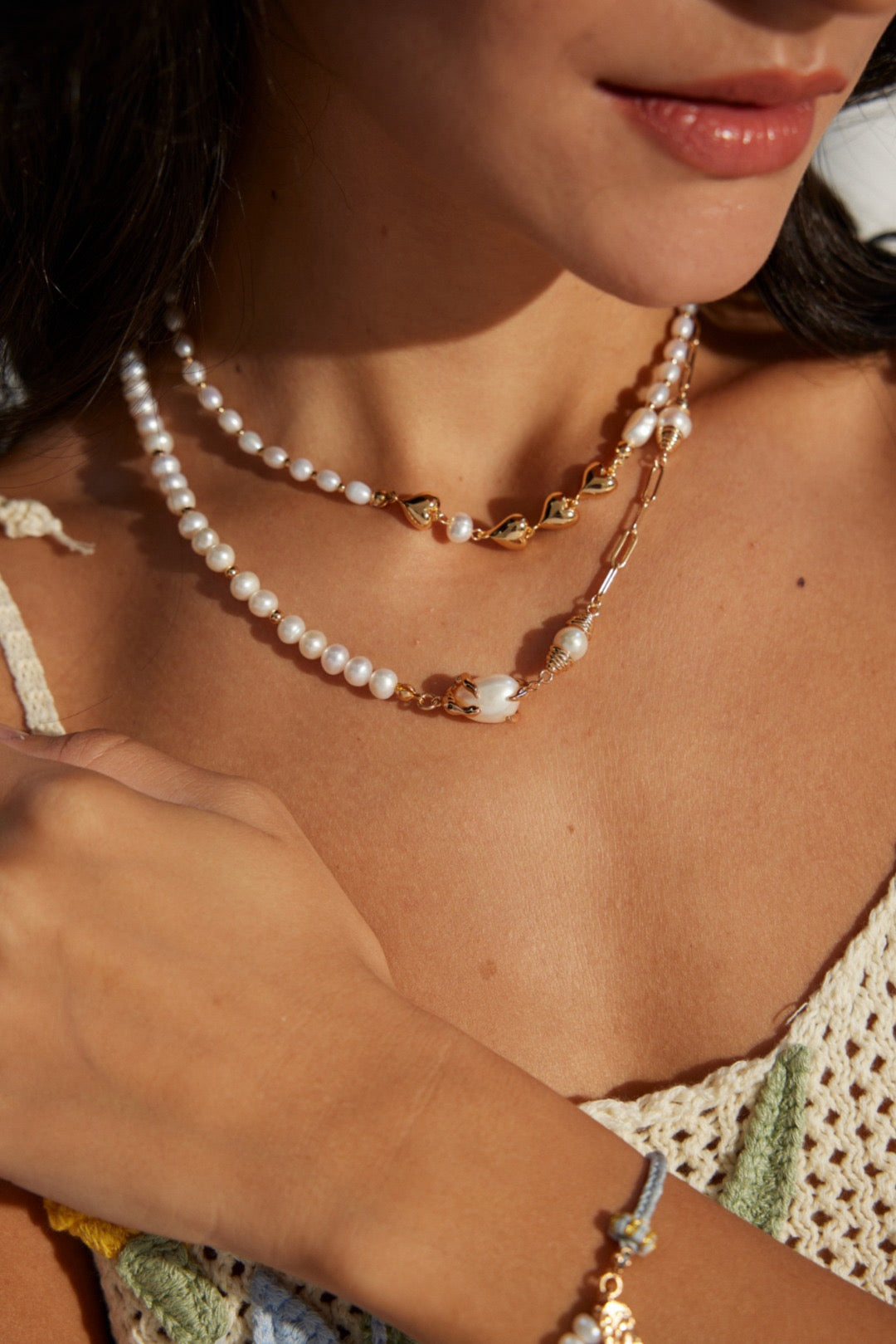 Heart Pearl Necklace
