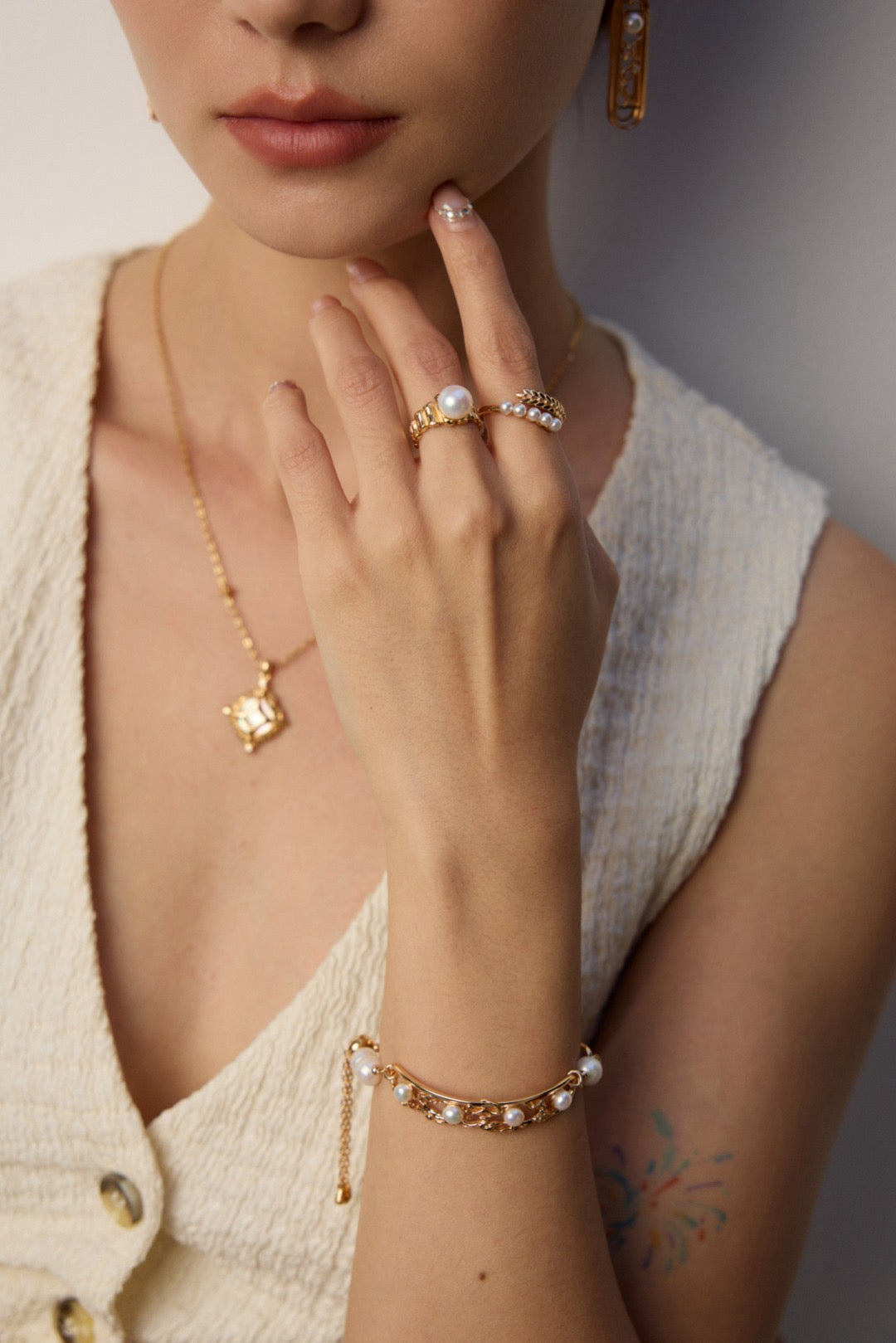 Pearl Harmony Open Ring