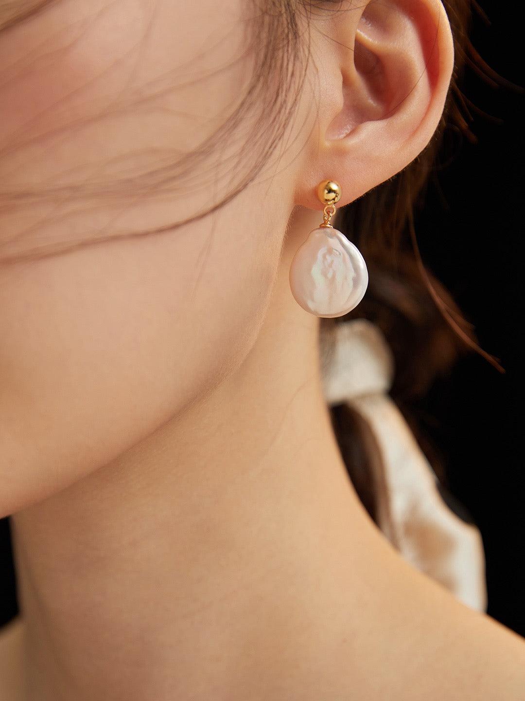 Aila Baroque Pearl Drop Earrings - Lia Atelier