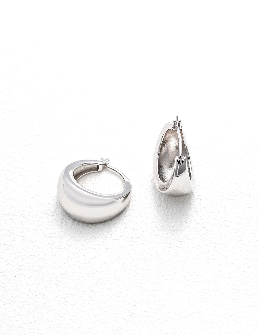 Chunky Gold Silver Hoop Earrings