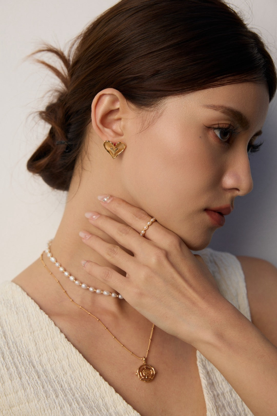 Bague manchette réglable en perles Seraphina