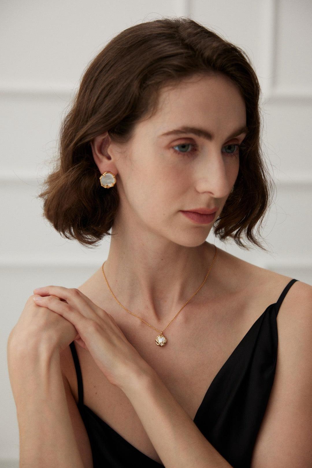 Moon Petals Earrings - Lia Atelier