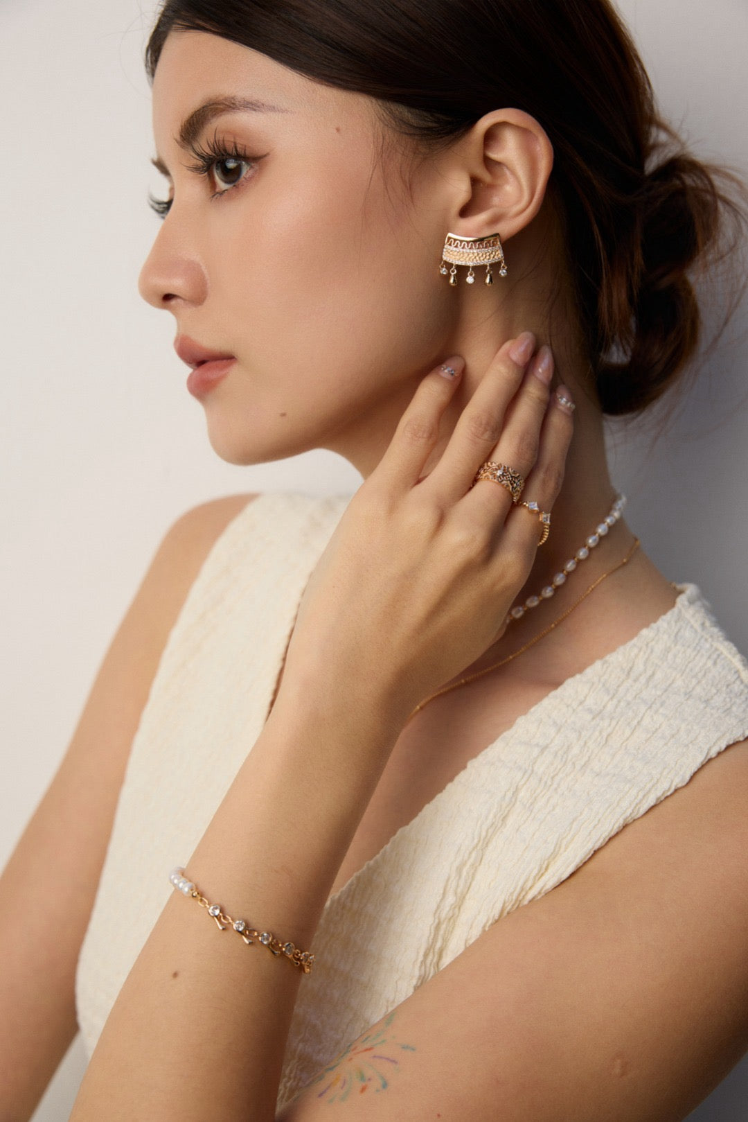 Byzantine Filigree Cuff Ring - Vintage Luxe Collection