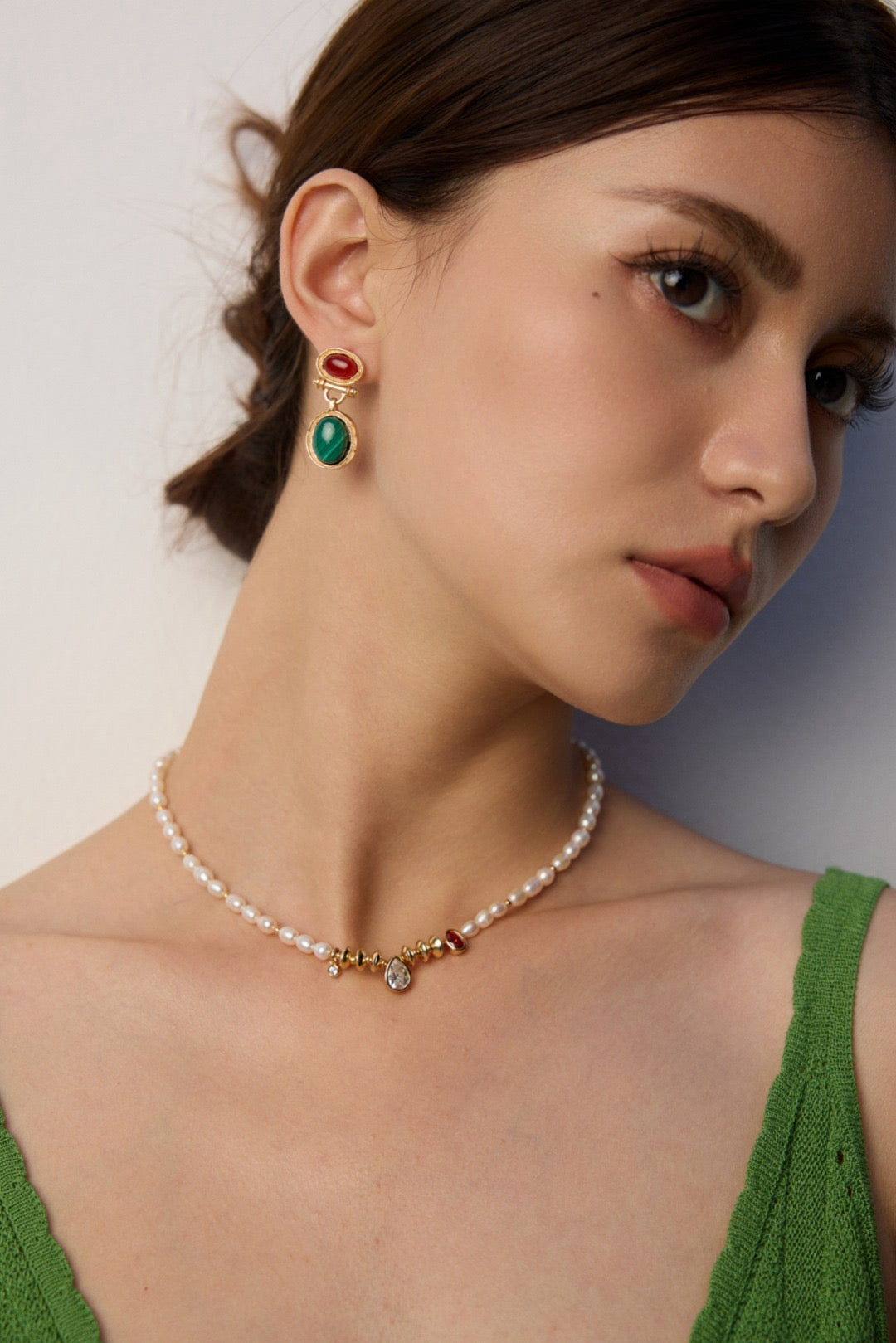 Gemstone Constellation Pearl Necklace