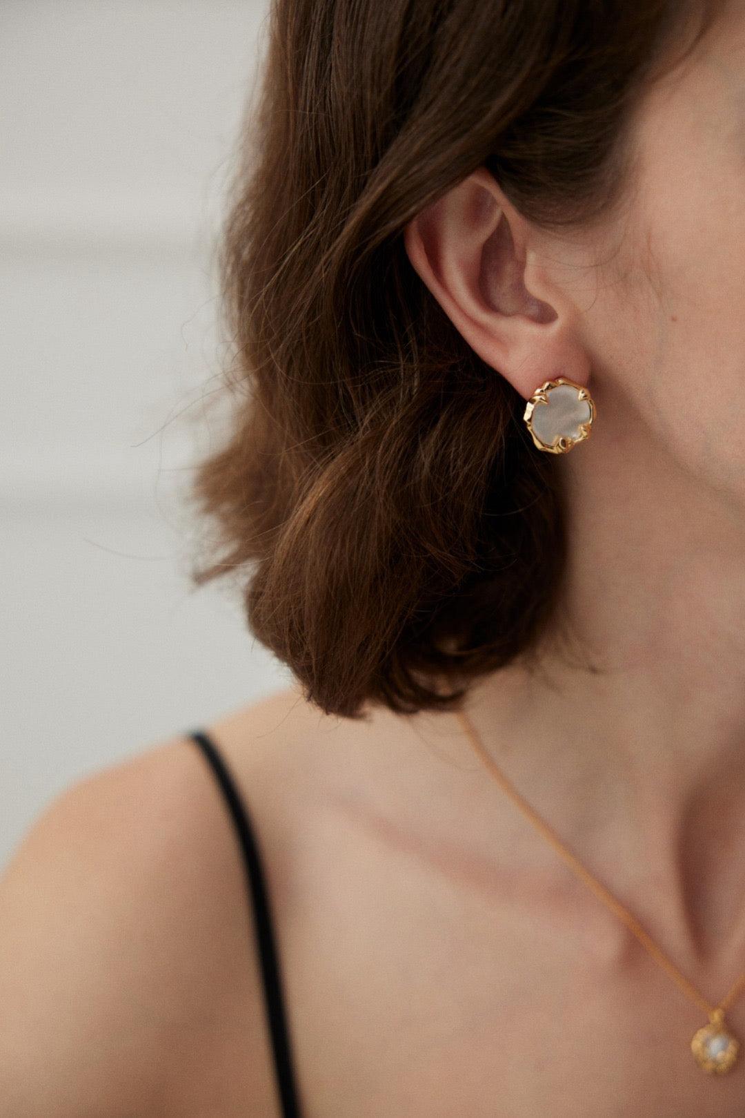 Moon Petals Earrings - Lia Atelier