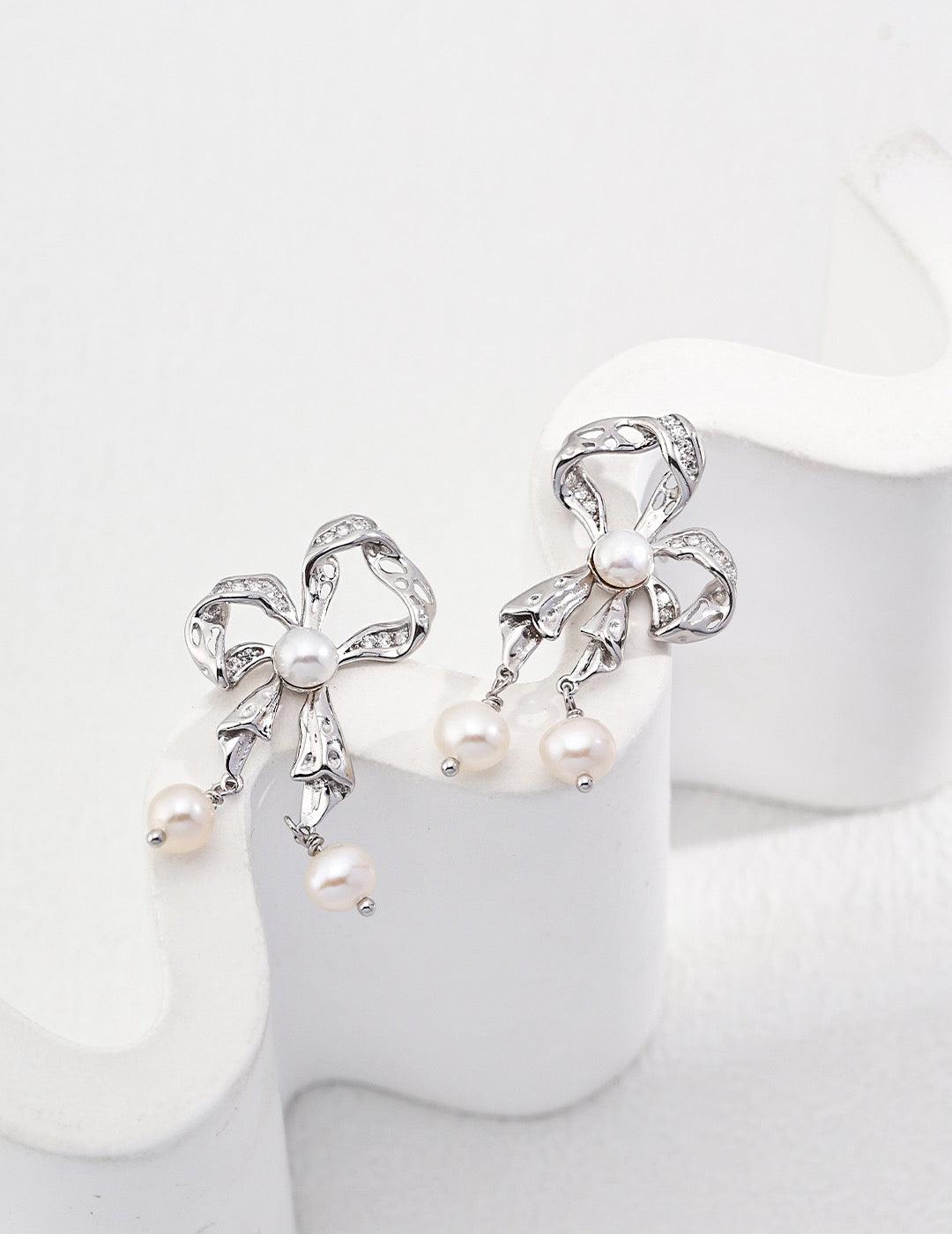 Butterfly Pearl Earrings - Lia Atelier