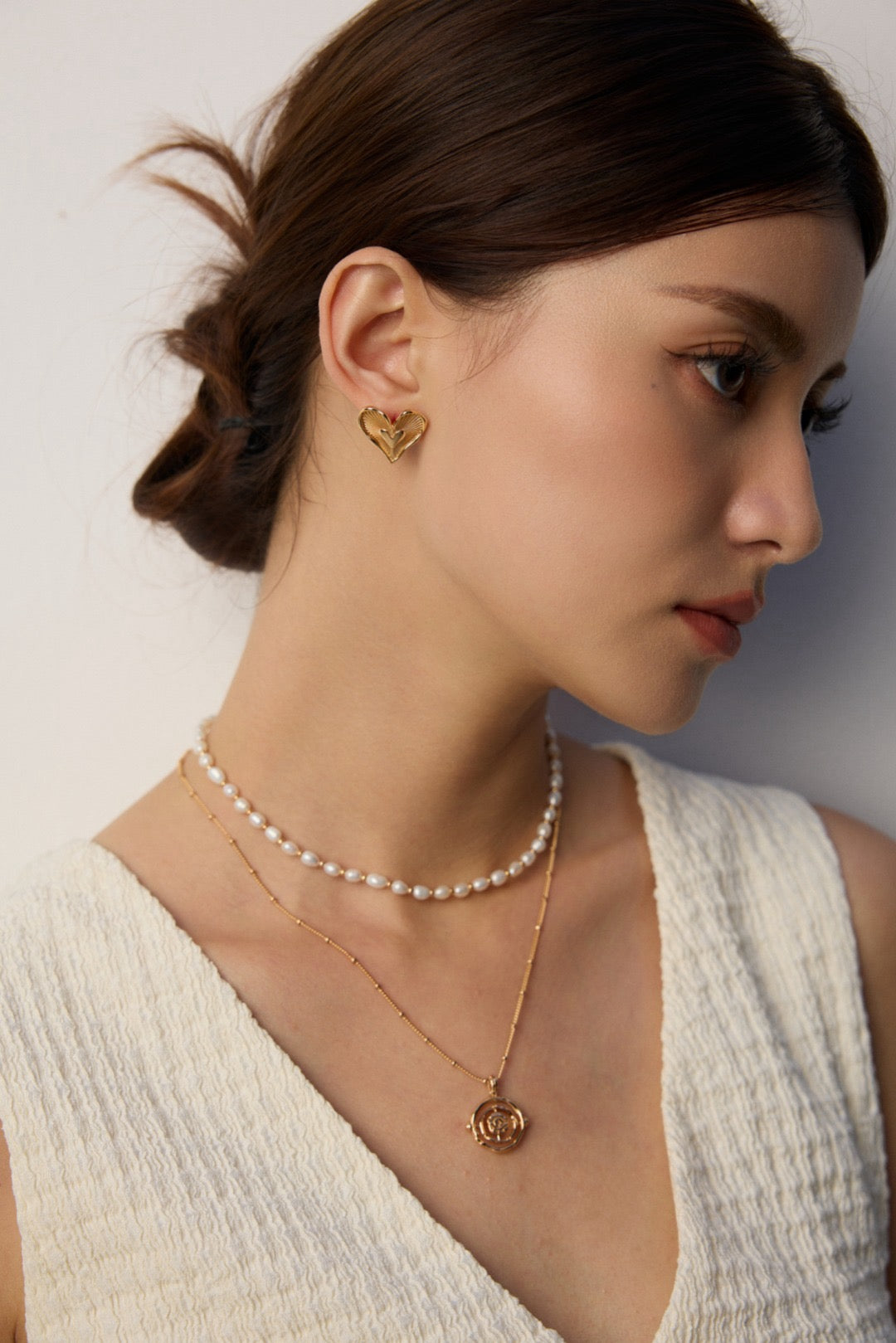 Radiance Heart Stud Earrings