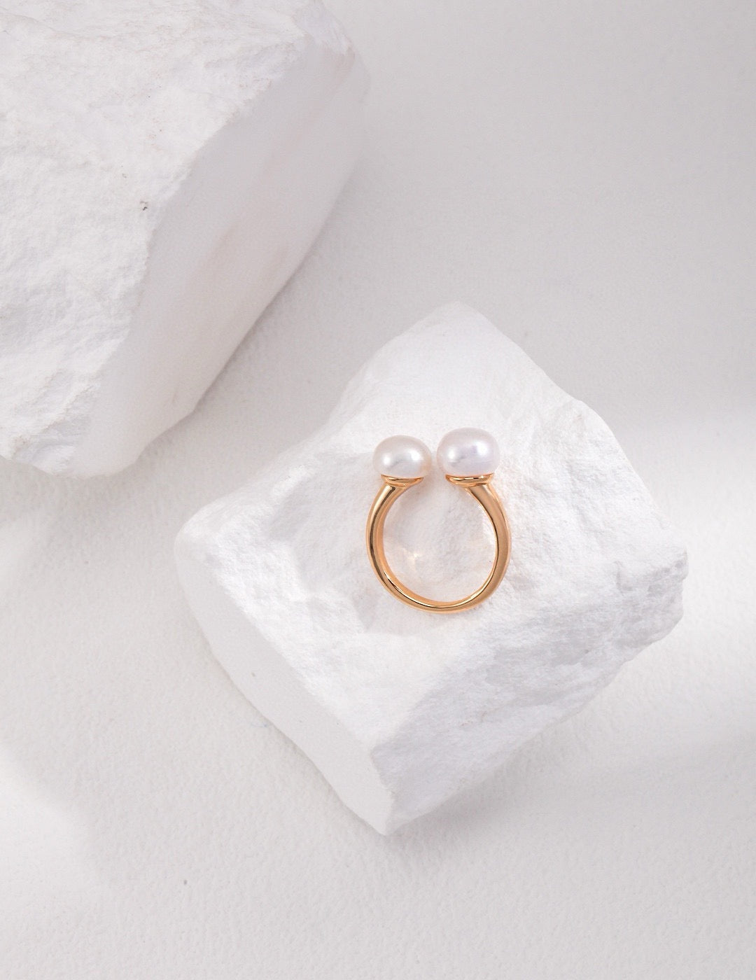 Serene Pearl Open Ring - Lia Atelier