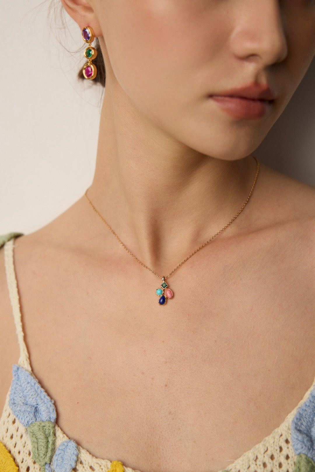 Prism Bloom Pendant Necklace