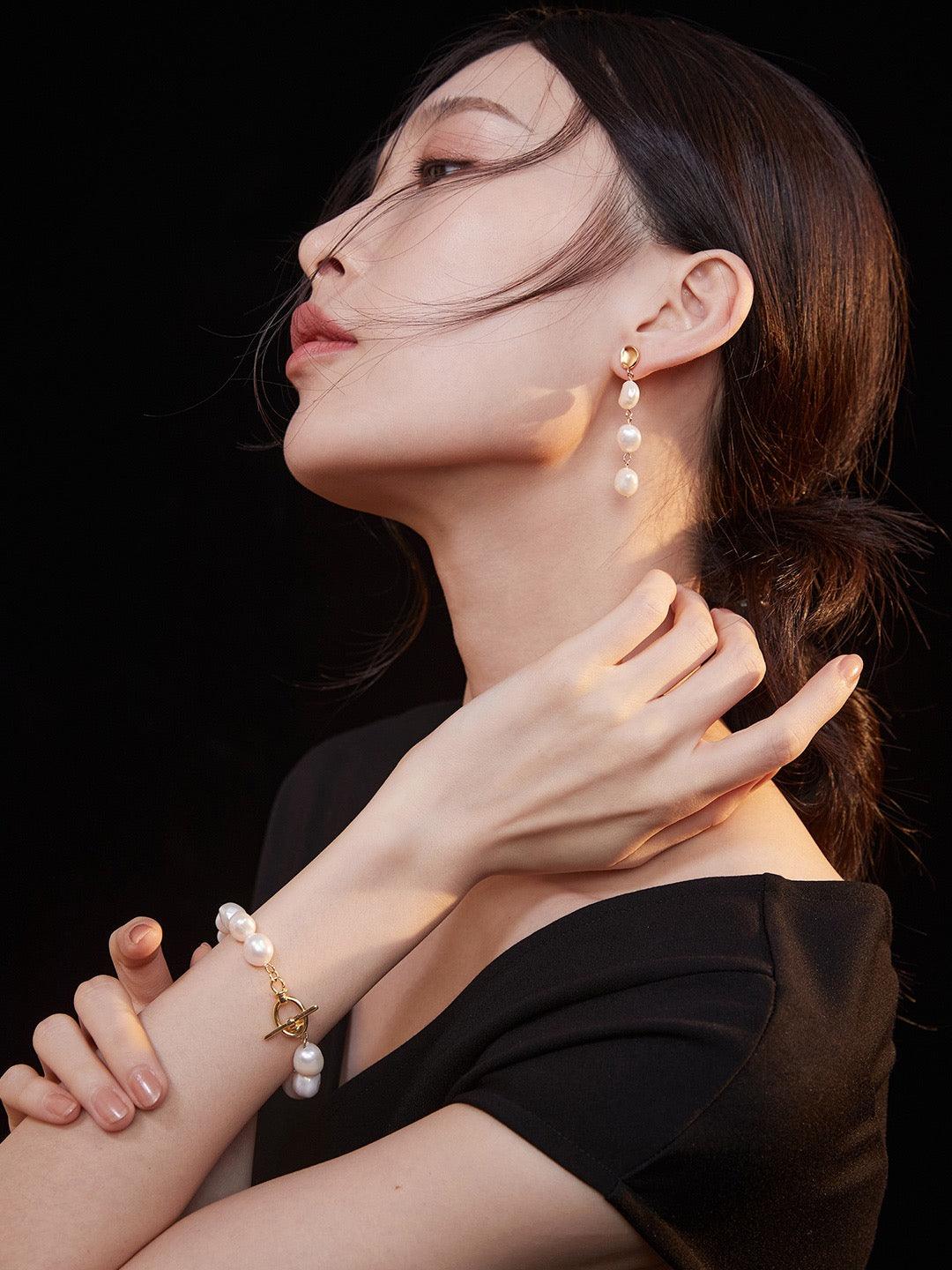 Baroque Pearl Earrings - Lia Atelier | |Wedding Jewelry | Sustainable Jewelry |Pearl Drop Earrings |Mother of Pearl Earrings | Minimalist Jewelry | Lia Atelier Jewelry | Jewelry Set | Jewelry for Wedding | Freshwater Pearl Earrings | Fine Jewelry | Ethical Jewelry | Elegant Earrings | Eco-friendly Jewelry | Bohemian Style Jewelry | Baroque Pearl Drop Earrings| 18k Gold Vermeil Jewelry
| 18k Gold Vermeil Earrings | Drop Earrings