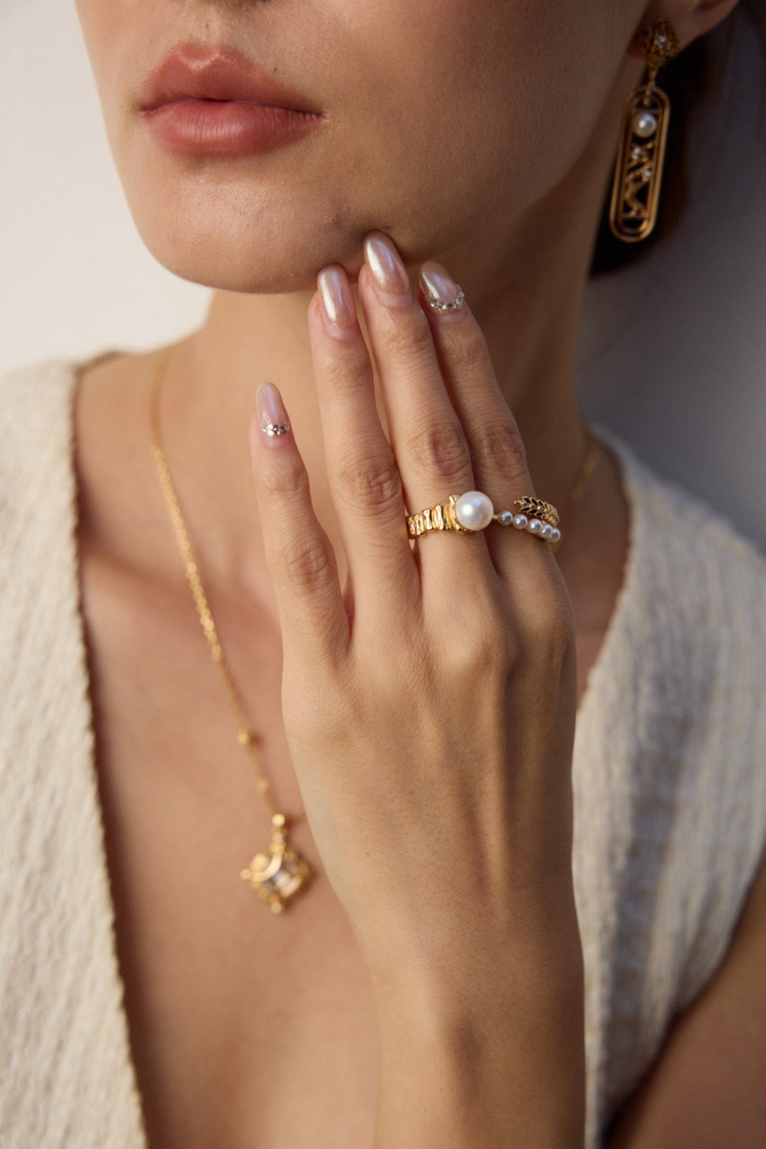 Pearl Harmony Open Ring