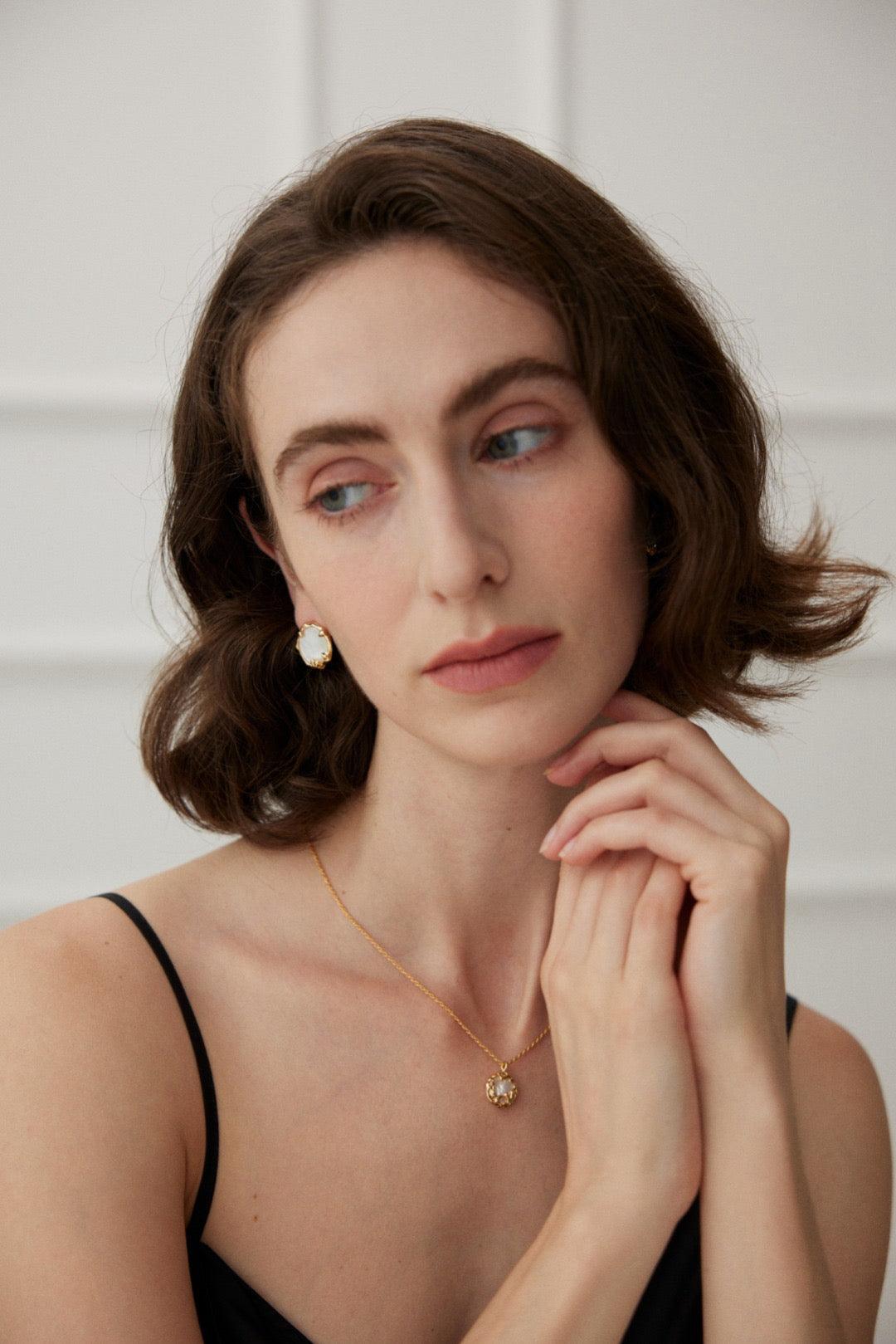 Moon Petals Earrings - Lia Atelier