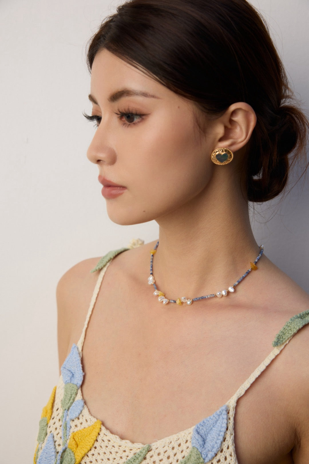 Midnight Heart Stud Earrings