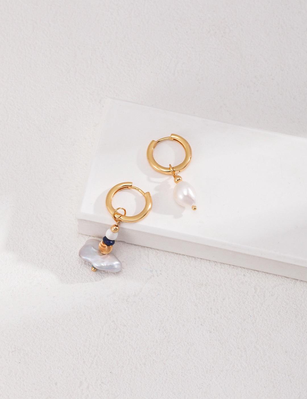Azura Asymmetric Earrings - Lia Atelier