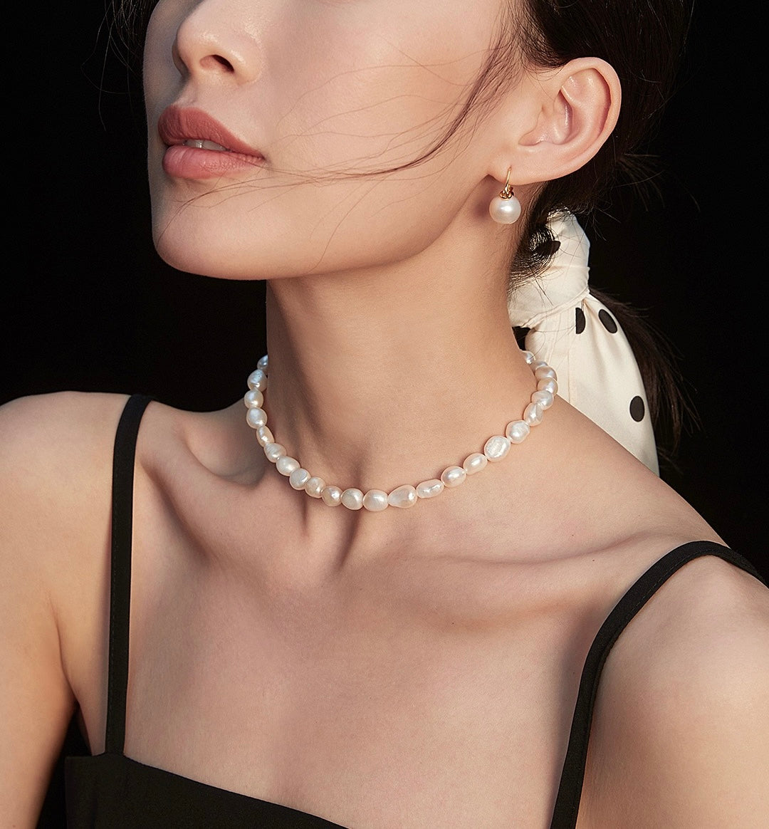 Classic Elegance Baroque Pearl Choker