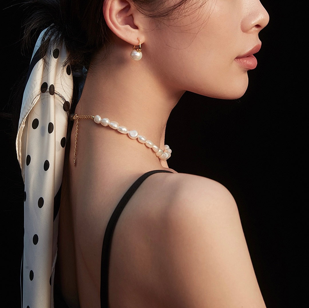 Classic Elegance Baroque Pearl Choker