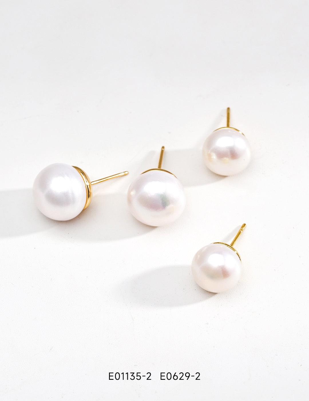 Timeless Pearl Stud Earrings 12.5MM - Lia Atelier