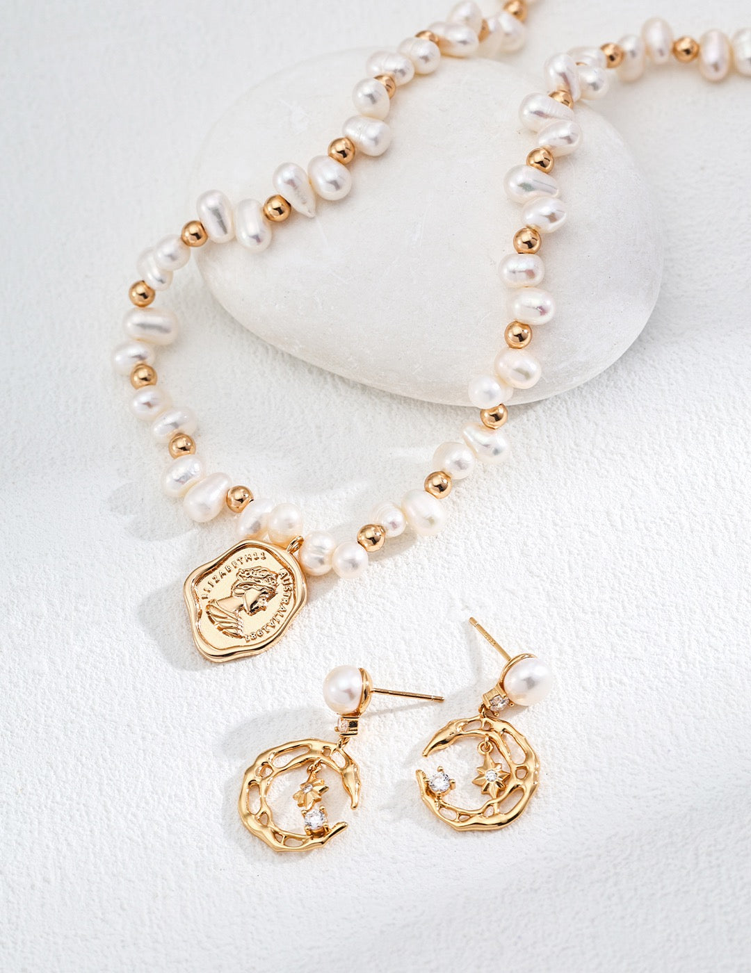 Celestia Pearl Orbit Earrings
