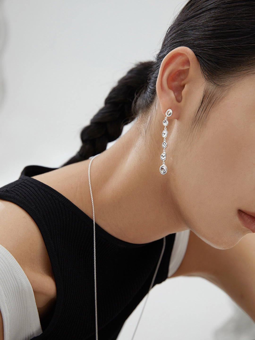 Minimalist Sterling Silver Drop Earrings