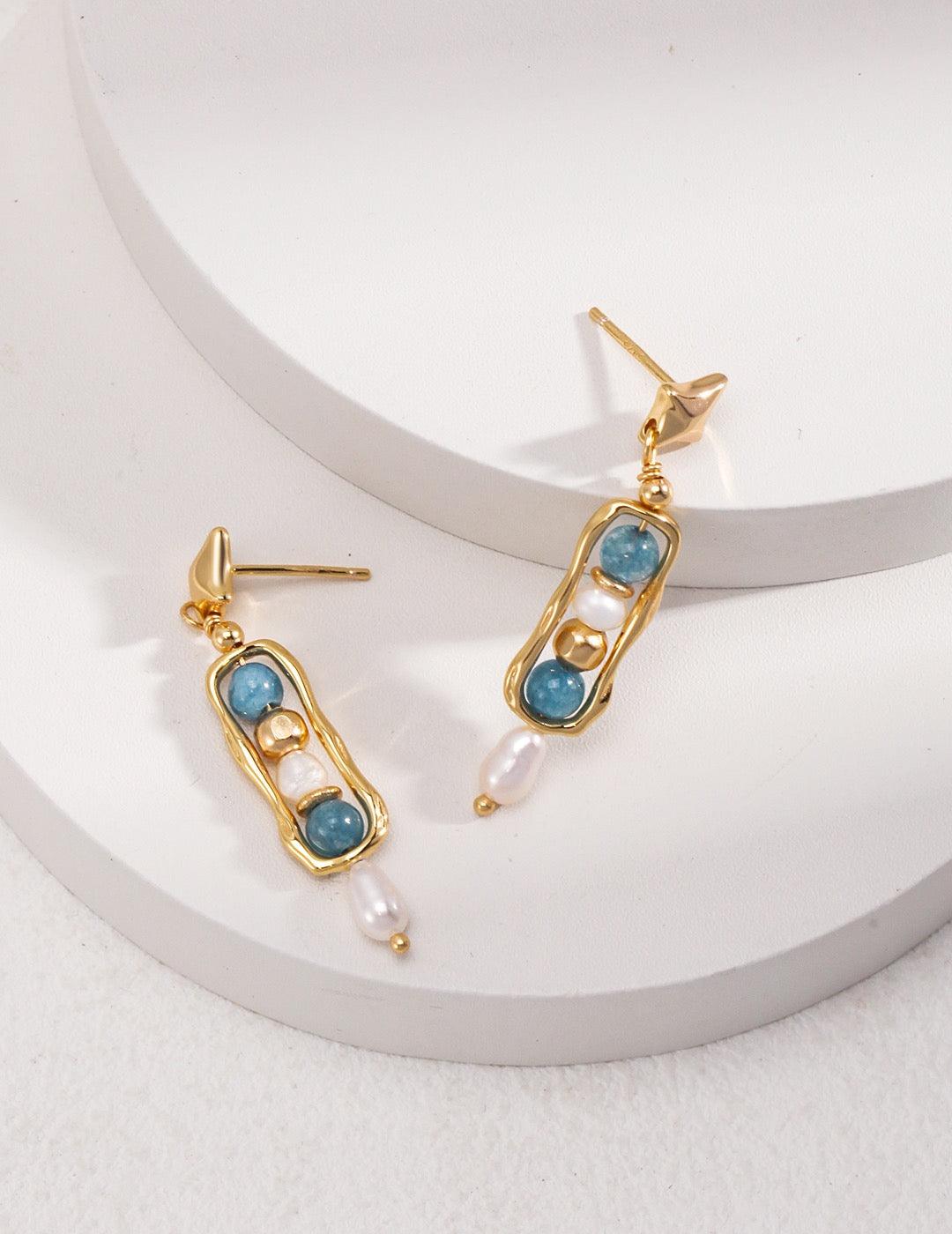 Iris Amazonite Drop Earrings - Lia Atelier