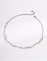 Lustre Link Pearl Necklace