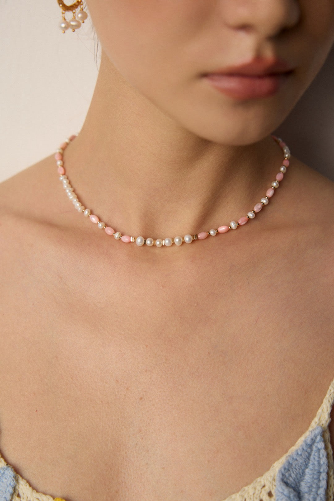 Orchid Pearl Set - Bracelet & Necklace