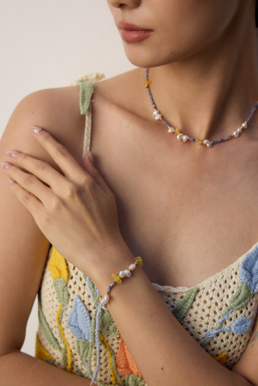 Amber Dusk Necklace & Bracelet Set