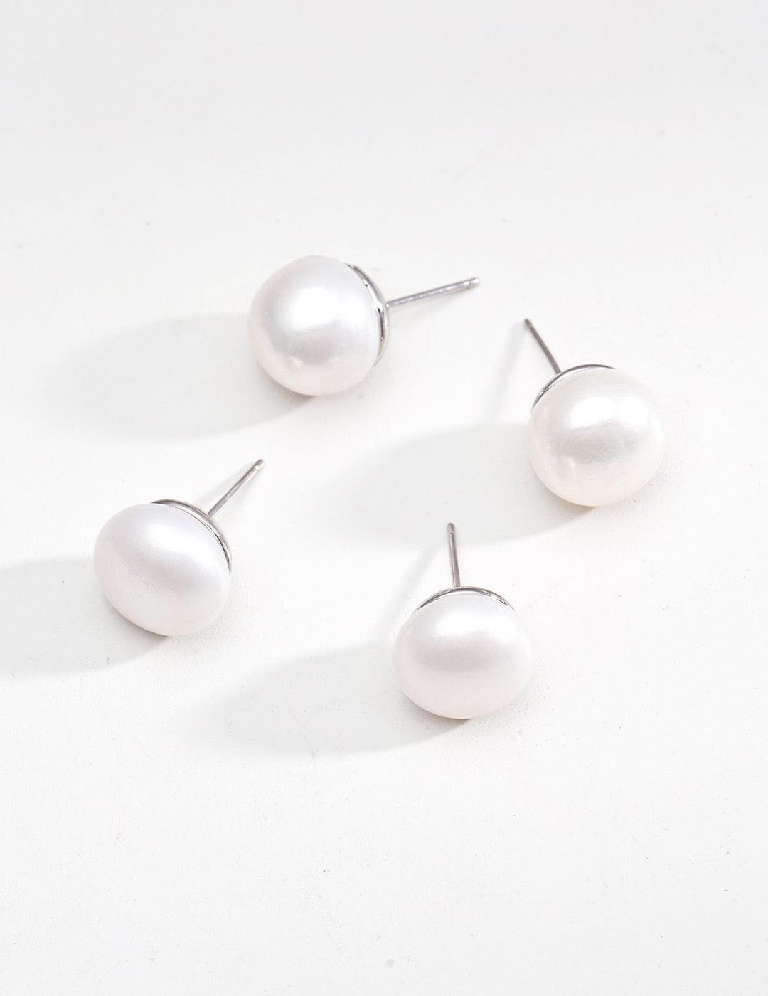 Timeless Pearl Stud Earrings 12.5MM - Lia Atelier