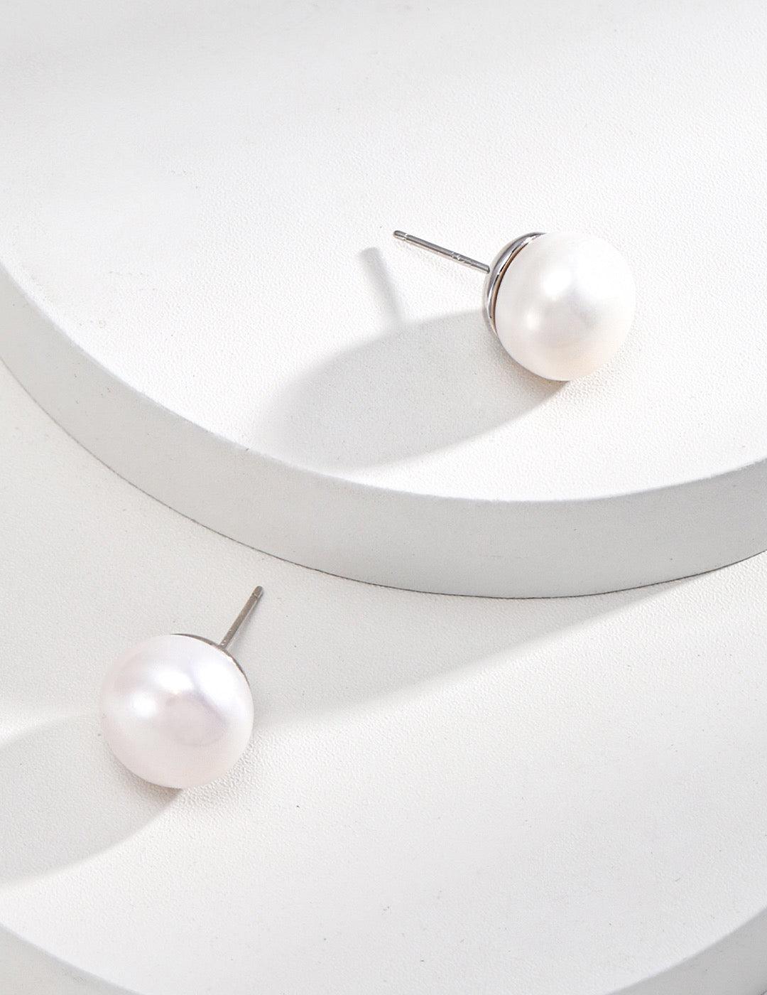 Timeless Pearl Stud Earrings 12.5MM - Lia Atelier