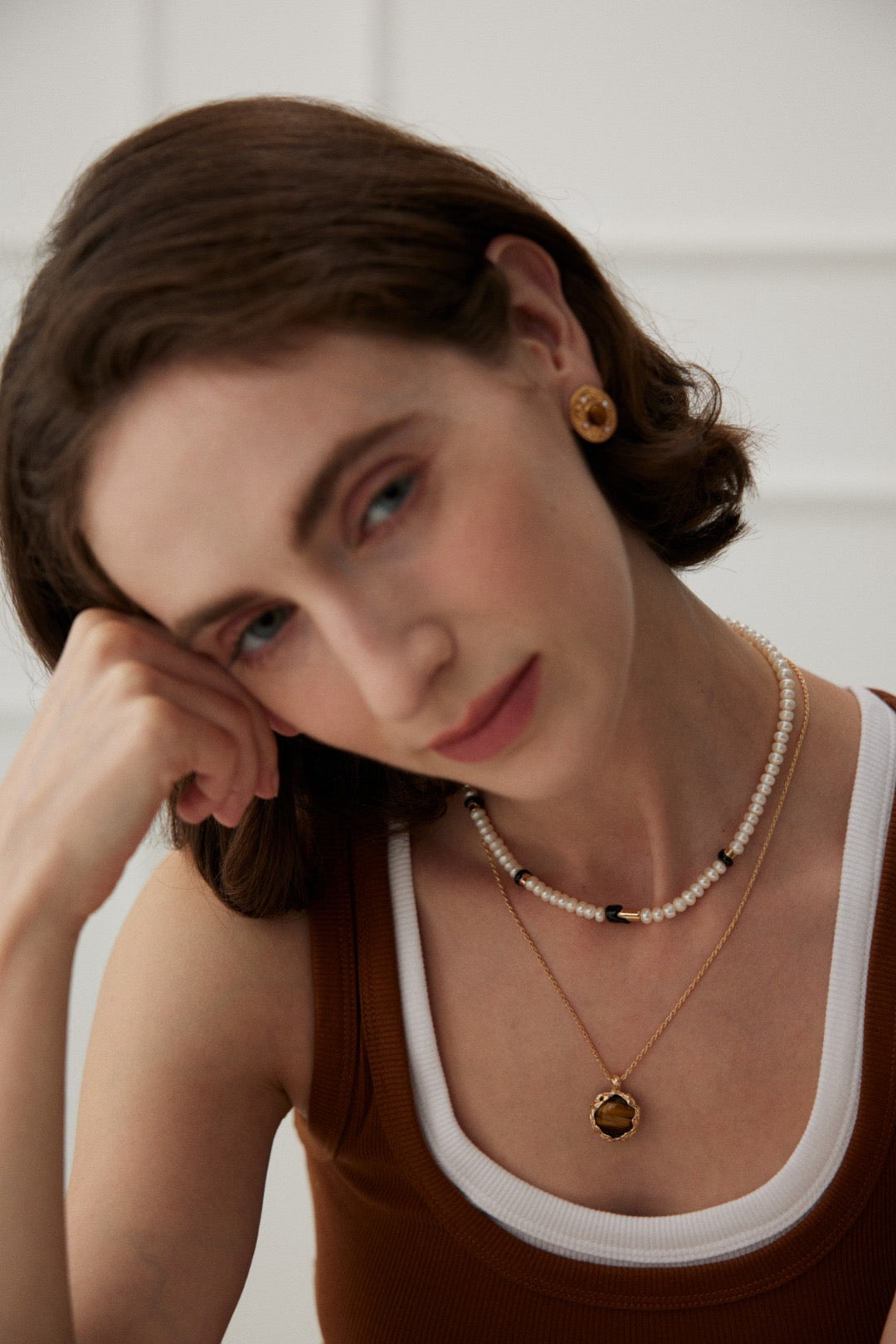 Acantha Tiger's Eye Pendant Necklace