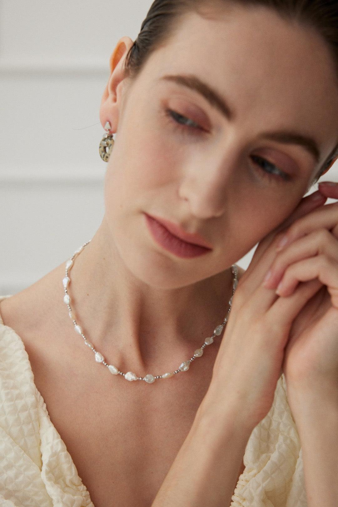 Moonlight Baroque Pearl Necklace - Lia Atelier