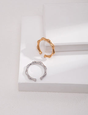 Bamboo Minimalist Open Ring