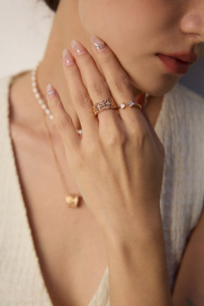 Byzantine Filigree Cuff Ring - Vintage Luxe Collection