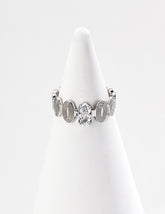 Spiral Gemstone Cuff Ring