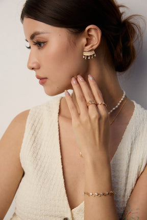 Byzantine Filigree Cuff Ring - Vintage Luxe Collection