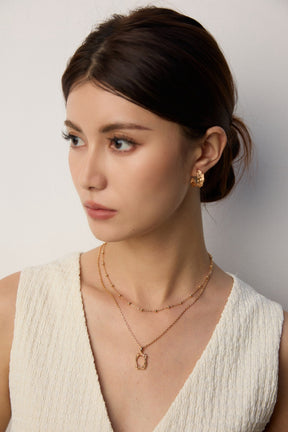 Moonstone Organic Frame Necklace