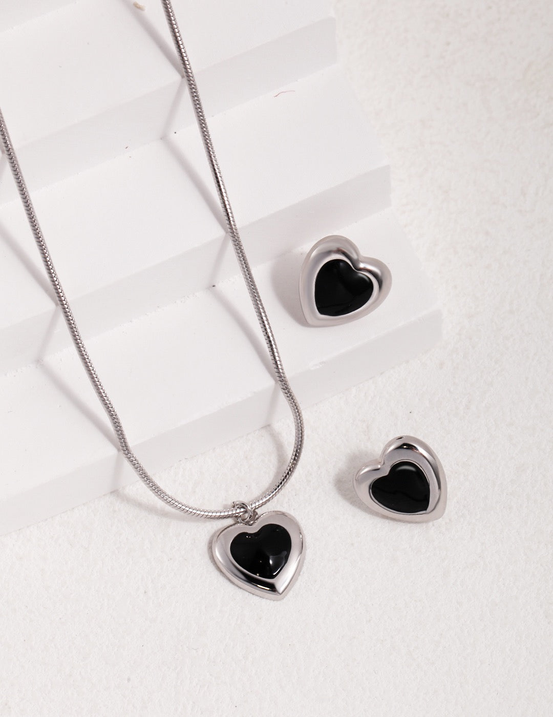 Midnight Heart Pendant Necklace