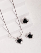 Midnight Heart Pendant Necklace
